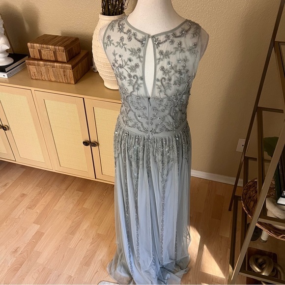 BHLDN x ANTHROPOLOGIE Beaded Eliza Dress Gown Size 8 - Picture 5 of 15